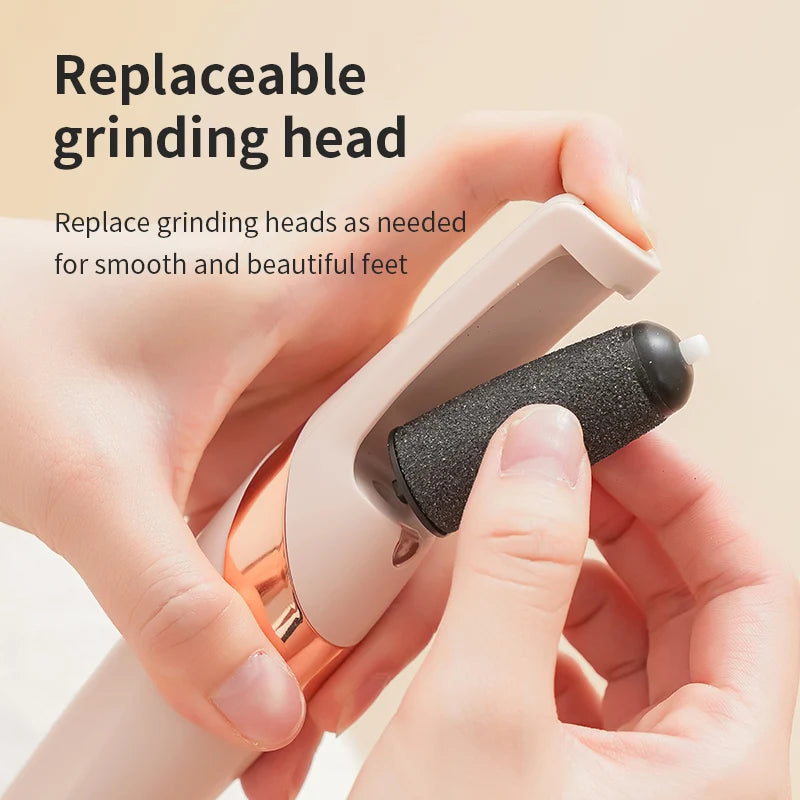 USB Charging Electric Foot Grinder with Dual Grinding Heads and Two Speed Adjustment Options