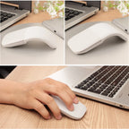 Wireless 2.4G/Bluetooth Mouse Arc Touch Folding Design Mause 1200 DPI Foldable Computer Portable Mice For Microsoft PC Laptop