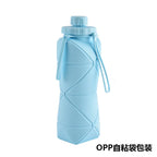 Food-grade Silicone Foldable Water Cup, Large Capacity, Portable for Outdoor Travel & Sports, Heat-resistant, Creative Collapsib