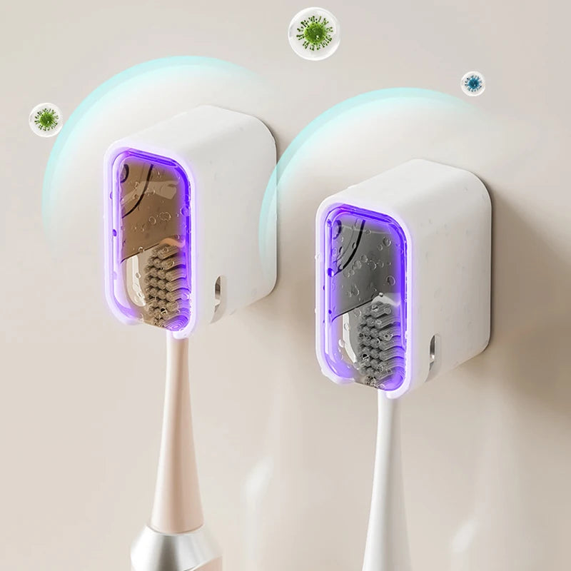 4PCS Toothbrush Holder Portable Flip-top Electric Toothbrush Storage Rack Dustproof Wall Mounted Tooth Brush Storage Box
