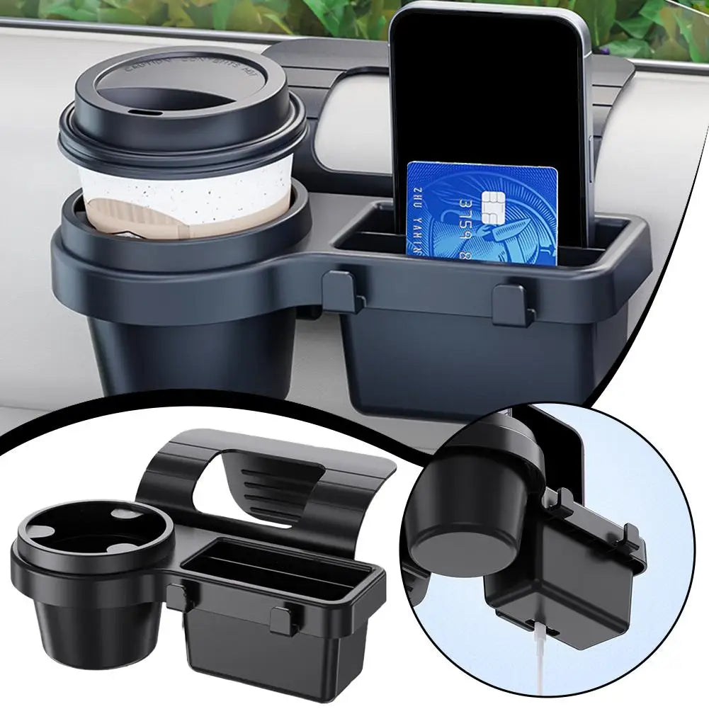 Car Cup Stand Phone Holder Mount Tray Side Door Window Storage Barrel Pocket Hanging Storage Rack with Auto Interior Accessories