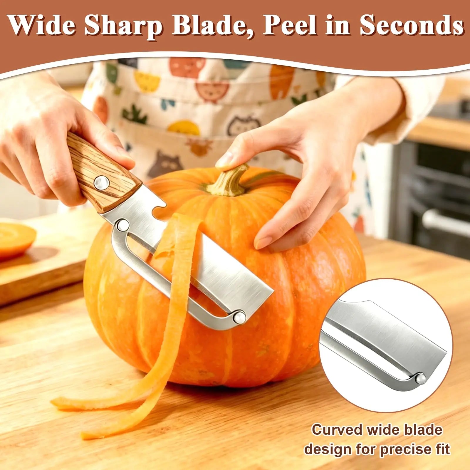 Multi Functional Vegetable Peeler Stainless Steel With Wooden Handle Fruit Potato Slicer Bottle Opener Kitchen Peeling Tools