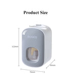 WIKHOSTAR Automatic Toothpaste Dispenser Bathroom Accessories Set Wall Mounted Toothpaste Squeezer Toothpaste Holder Rack