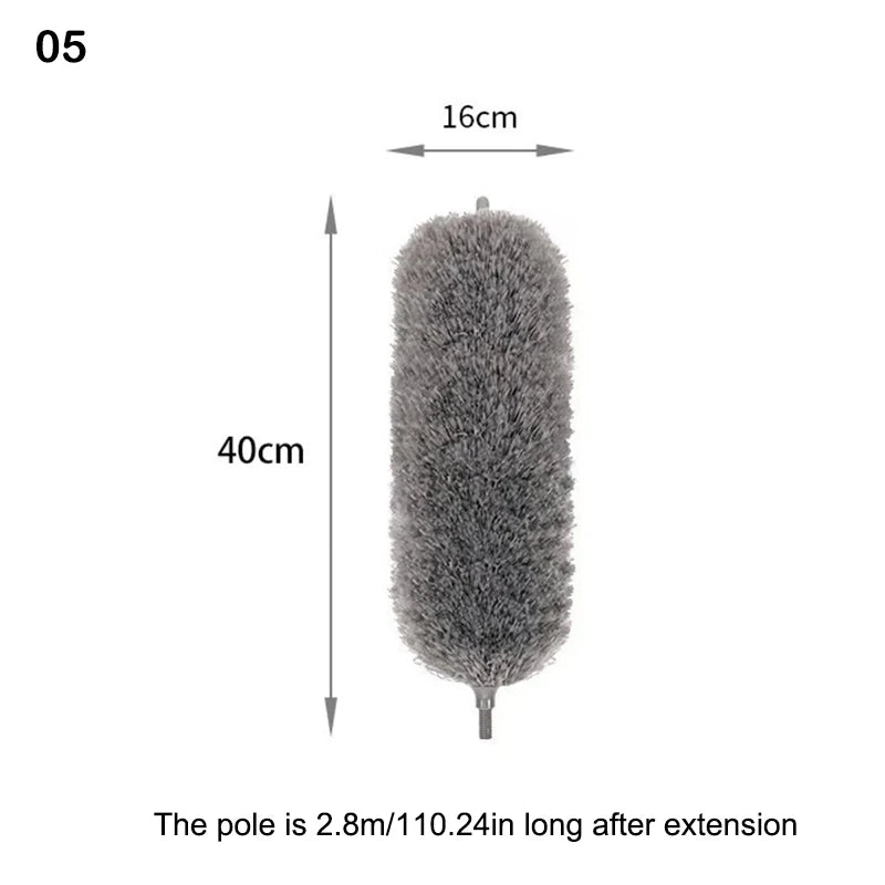 Reusable Ceiling Cleaning Tool 280cm Dust Dusters With Extension Pole Retractable Dust Removal Brush Microfiber Dusting Brush