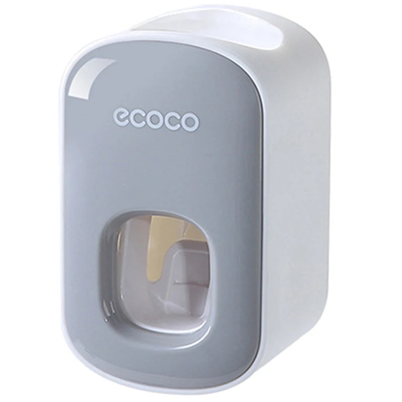 WIKHOSTAR Automatic Toothpaste Dispenser Bathroom Accessories Set Wall Mounted Toothpaste Squeezer Toothpaste Holder Rack