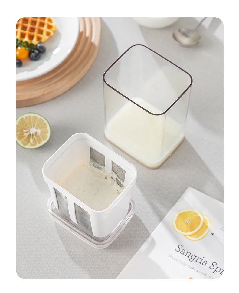 Greek Yogurt Maker Yogurt Filter Stainless Steel Strainer Whey Separation Tools Cheese Moisture Seperator Kitchen Accessories