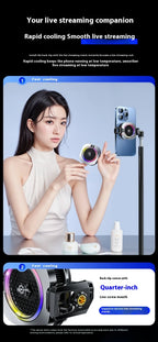 Magnetic Back Clip Dual-use Mobile Phone Radiator Digital Display Temperature Control AI Intelligent Gear Semiconductor Cooling