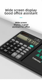 Solar Foldable Scientific Calculator with Writing and Drawing Tablet, LCD Large Screen Calculator