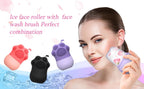 Ice Roller for Face Beauty Ice Roller With Cosmetic Brush Scrubber Mat Pad Cleaning Tool Skin Care Tools Perfect Gift for Women