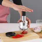 Manual Onion Chopper Stainless Steel Garlic Presser Food Crusher Cutter Meat Mincer Hand Press for Vegetable Kitchen Tool