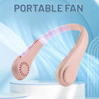 Portable Bladeless Neck Fan Rechargeable 3 Speeds Adjustable Cooling Fan Hands-Free Bladeless Neck Fan For Outdoor Sports Travel