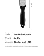High-Quality Stainless Steel Foot File Double Sided Callus Remover For Dead Skin Professional Pedicure Tools Callous Scraper