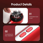 Electric Scalp Head Massage Comb 660nm Light Hair Growth Comb Hair Brush Head Spa 3 Levels Soft Massage Scalp Oil Applicator